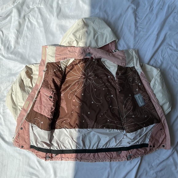 Vintage Y2K pink/off white/brown Columbia snowboarding jacket - M - Picture 2 of 5